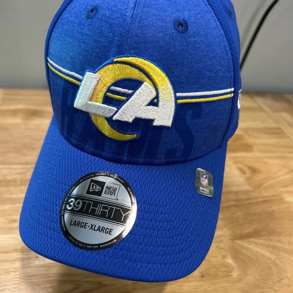 Los Angeles Rams New Era 2023 NFL Training Camp 39THIRTY Flex Hat Royal Large XL